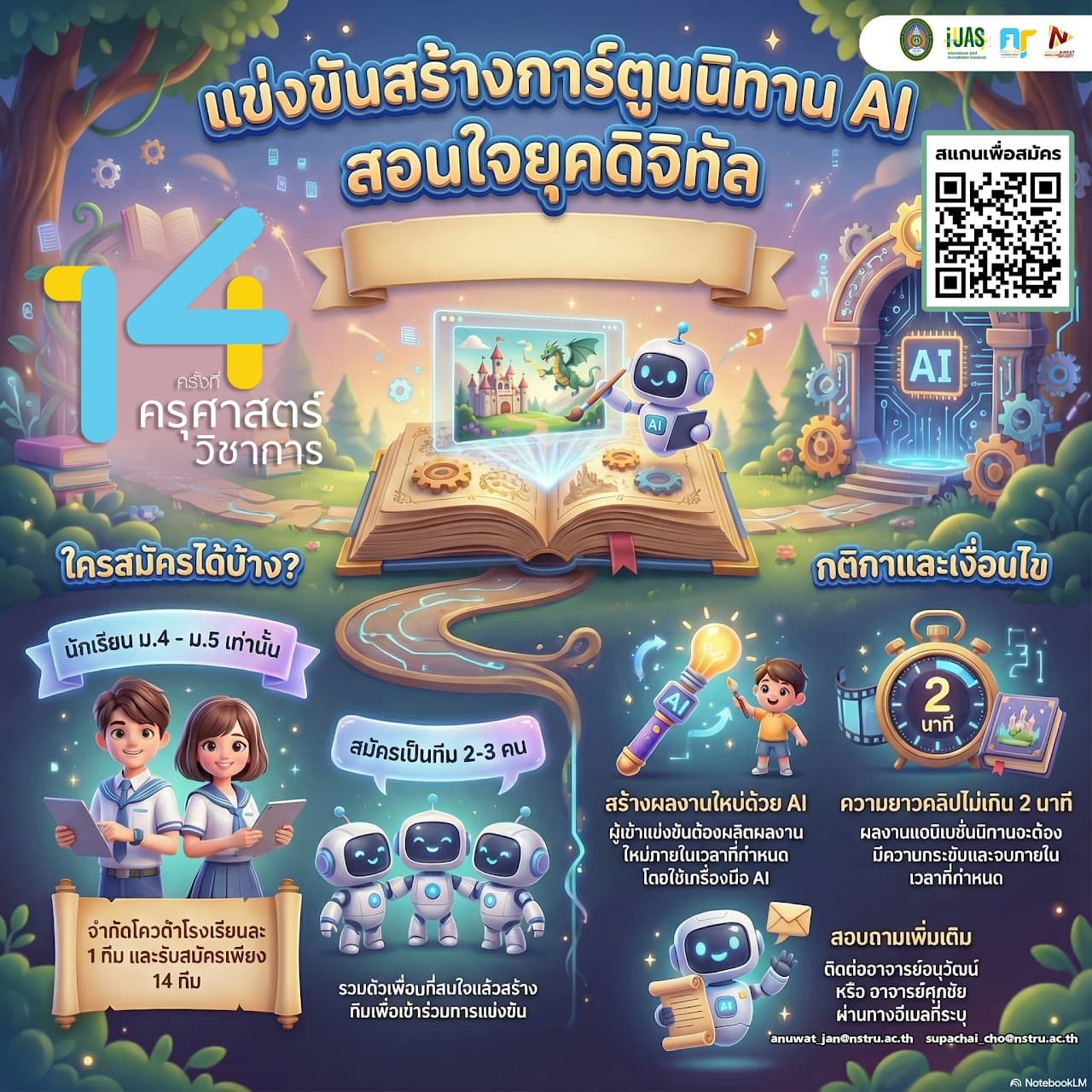 กิจกรรมการแข่งขันทักษะทางวิชาการ สำหรับนักเรียนชั้นมัธยมศึกษาตอนปลาย ในงานประชุมวิชาการระดับชาติครุศาสตร์วิชาการ ครั้งที่ 14